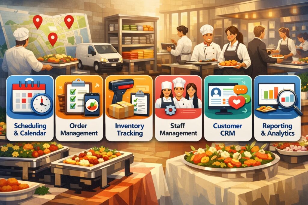 Core modules every multi-location catering business needs
