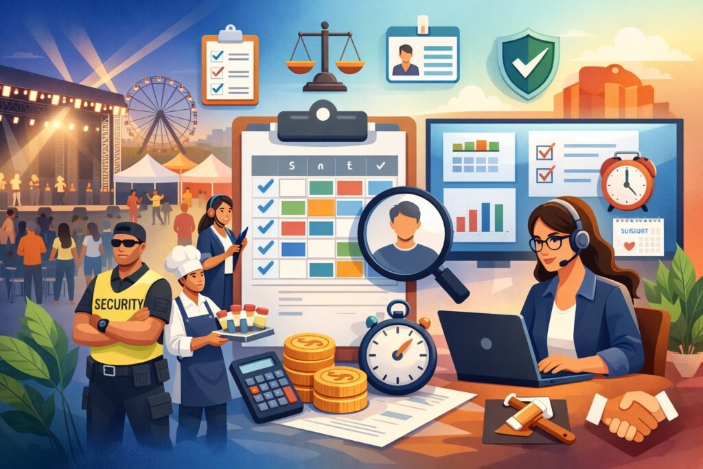 Staffing, Labor Planning, and Compliance for Temporary Events