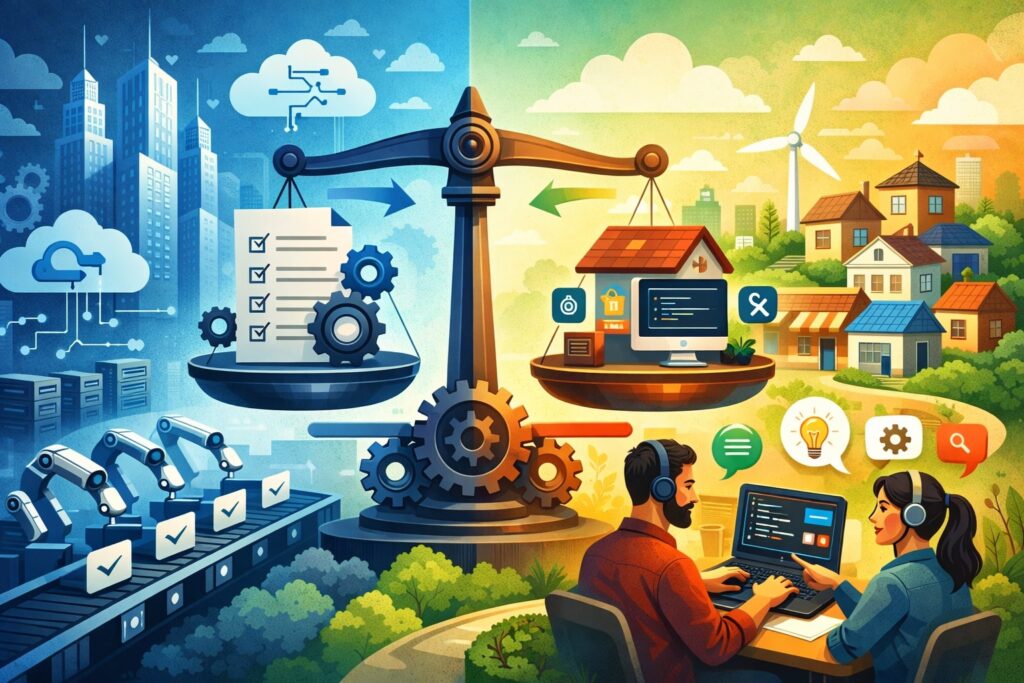 Standardization vs. local flexibility: designing your operating model in software