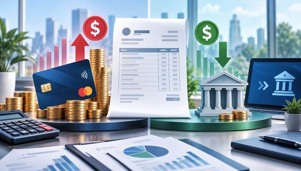 Card vs. ACH fee comparison for large business invoices