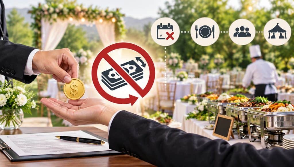Catering deposit nonrefundable policy illustration